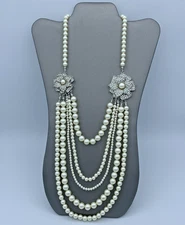 Charming Charlie Layered Pearl Necklace 151