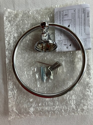 Delta 125862 Crestfield Towel Ring, Polished Chrome - Picture 2 of 4