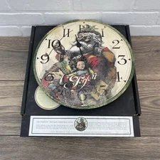 Howard Miller The Perfetts' Antique Christmas Music Clock Box Paperwork (READ)