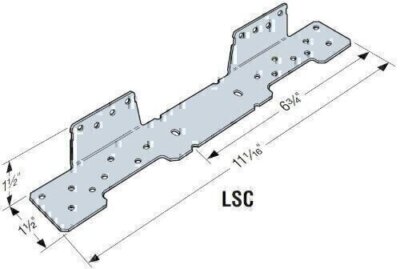 Simpson Strong Tie LSCZ ZMAX Galvanized 18-Gauge Adjustable