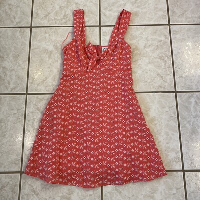 Francesca's Blue Rain Coral Floral Dress Sz XS Boutique NWT $60 Fast Ship Read