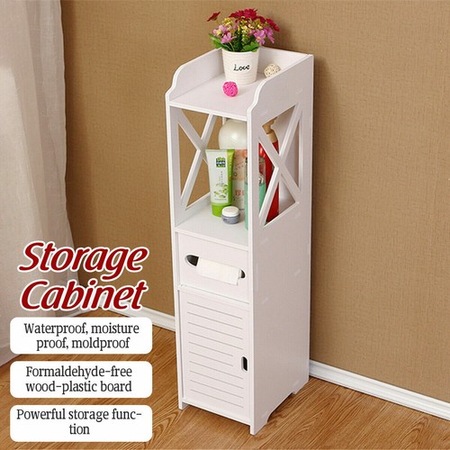 Bathroom Toilet Cabinet Storage Cupboard Holder Shelf Stand Rack Organizer 80CM - Picture 5 of 12