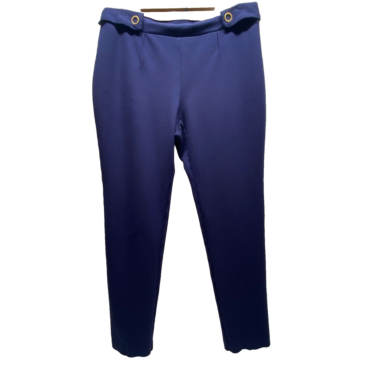 women's ankle length dress pants Michael Kors Pull On Medium Stretch Navy Blue Rachel Recchia On 'Bachelor Style Number 尺寸:M Keyhole Neck