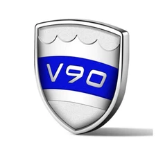 For VOLVO Boot Rear Trunk Side Emblem Sticker Decal Metal Badge V90 Silver Blue