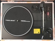 Vinyl Record Player Bluetooth Vintage 3-Speed Portable, Rose Gold, Open Box