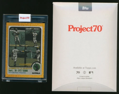 P70 Topps 2021 Project 70 Base #908 Roberto Clemente 1973 Mimsbandz /1299 QTY