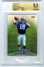 PEYTON MANNING~RARE POP 12~1998 FINEST JUMBO REFRACTORS BGS-9.5 ROOKIE RC CARD#2