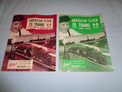 2 Different American Flyer HO and S Gauge 1961-1962 Catalogs