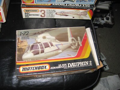 French Aerospatiale SA 365N Dauphin 2 Helicopter by Matchbox - 1/72 scale - 1983