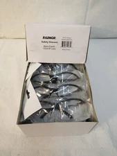 12 Pair Radnor Safety Glasses Black Frame Clear AF Lens P/N 64051231