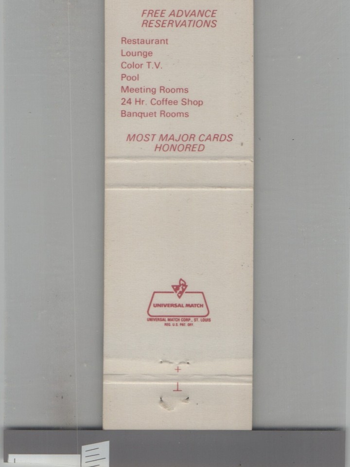 Matchbook Cover Windmill Dutch Inn Motor Hotel Restaurant Gibbstown NJ eBay