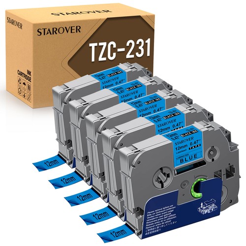 5er TZ-231 TZE-231 12mm Tape Cassette Schriftband-Kassette für Brother P-Touch. - Bild 14 von 17