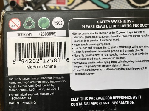 Sharper Image Video Streaming Drone 2.4GHz Transmitter Auto Pilot Live Stream - Picture 10 of 10