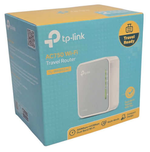 TP-Link TL-WR902AC AC750 Wireless Travel Router - Silver/White NEW Open Box