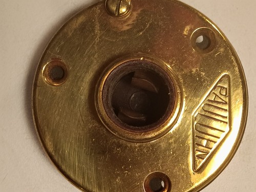Vintage Pauluhn Solid Brass Marine Electric Connector W,/ Cap - Picture 7 of 12