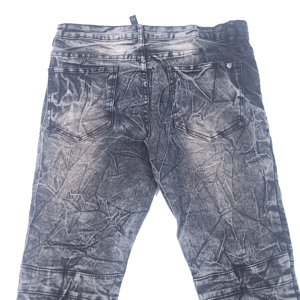 Akademiks Junior Jeans Black Acid Wash Size 13 - Image 3 of 4