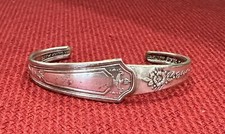 Vintage Child  s Silverplate Spoon Cuff Bracelet 4.5  Carlton Silverplate