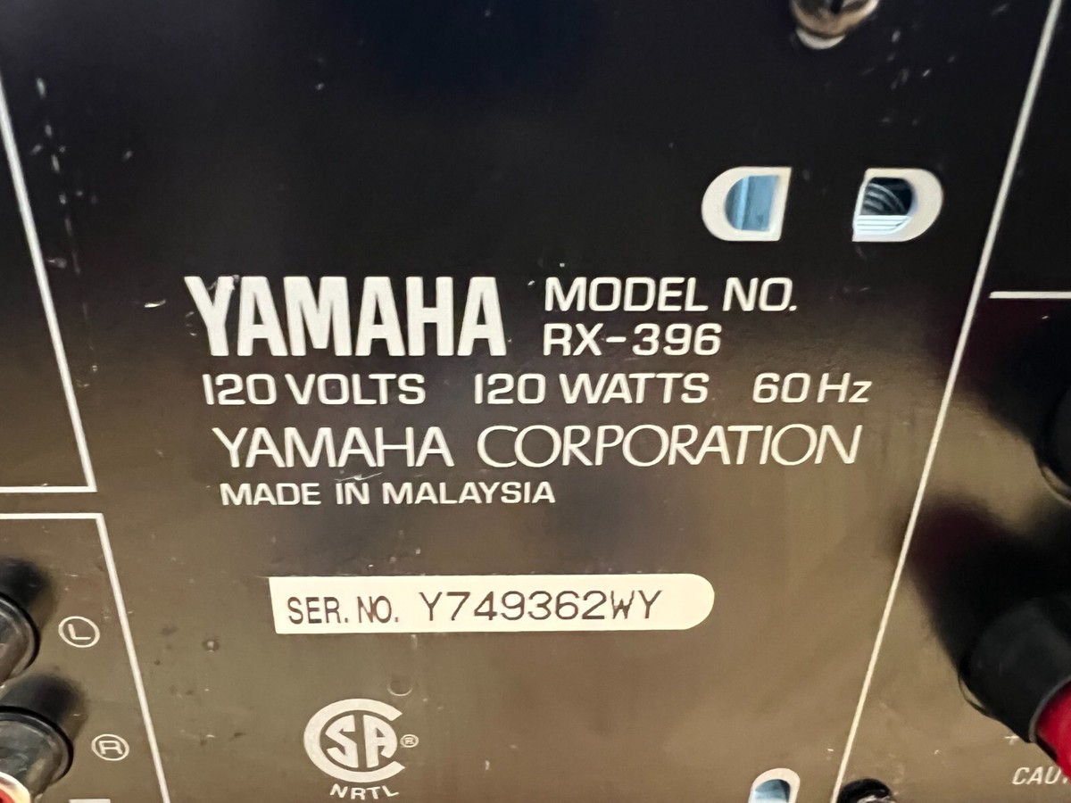 Vintage Yamaha RX-396 Stereo Receiver | eBay