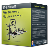 Menabo FahrradträGer Stand Up 3 Schwarz/Silber FüR Daewoo Nubira Kombi Typ J100