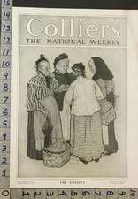1907 WALTER APPLETON CLARK GOSSIPS ELDERLY GRANDMOTHER ILLUS ART COVER COV1216