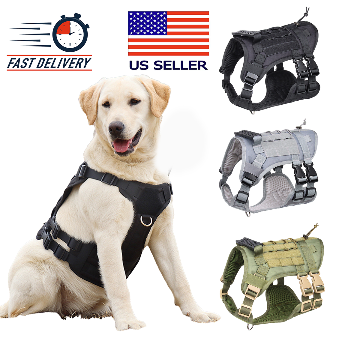 Multi Purpose Elite Tactical Dog Harness – No-Chock& Military-Grade Vest  For Dog