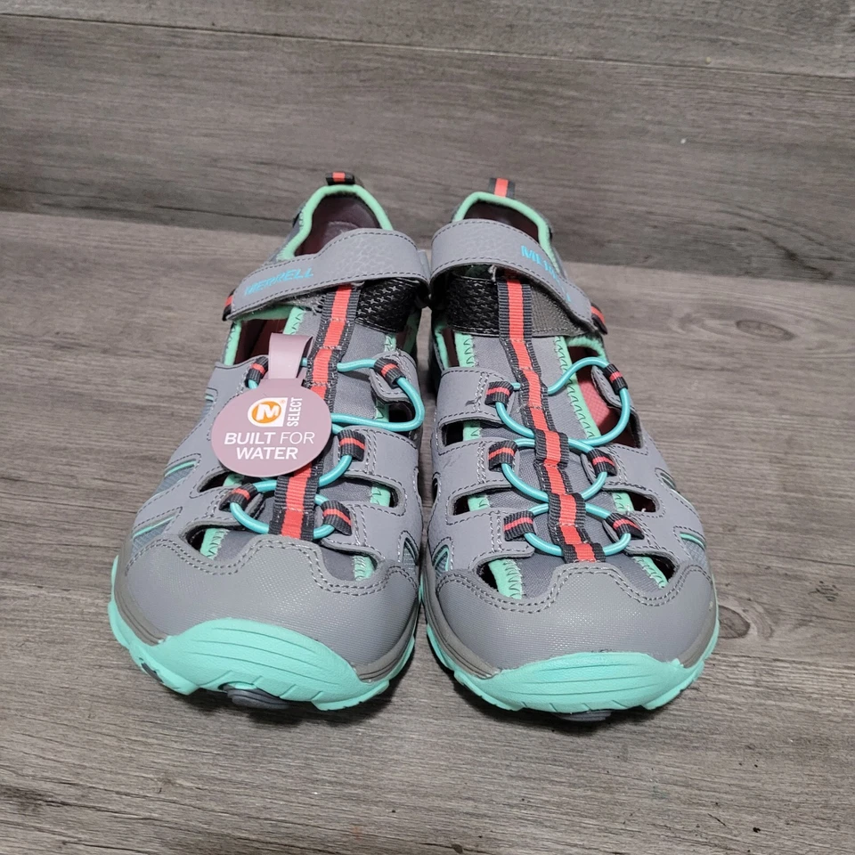 Sandalia deportiva Merrell Hydro H2O unisex para niños talla 7 M gris/turquesa juvenil Foto 2 de 4