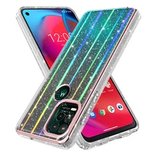 For Moto G Stylus 5G 2021 IMD Glitter Sparkle Laser Graphic Case