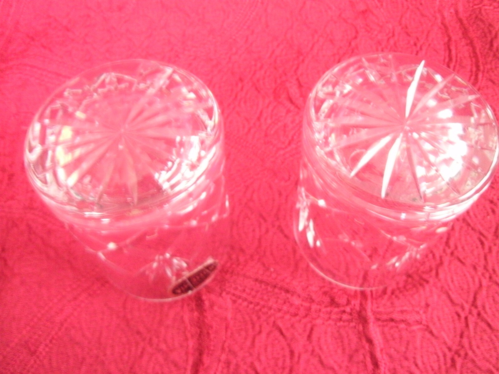 Bohemia Crystal A Pair Of Whisky Glasses . FREE UK P+P