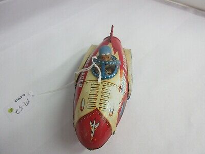 VINTAGE ROCKET RACER MODERN TOYS JAPAN TIN TOY FRICTION VINTAGE ROCKET RACER MODERN TOYS JAPAN TIN TOY FRICTION