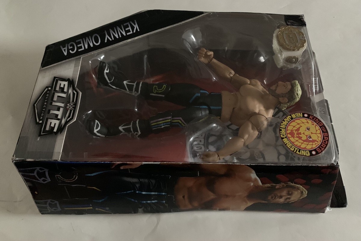 WWE Mattel Custom Kenny Omega NJPW Elite w/ custom IWGP Belt in