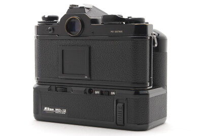 Exc+5] Nikon FE Black SLR Film Camera Body with MD-12 motor drive
