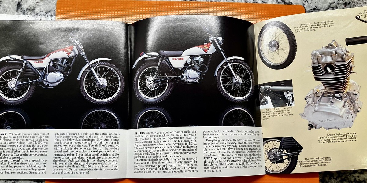 【TF】ホンダ カタログ New! Genuine Honda TL125S & TL250 Trials Brochure u | eBay