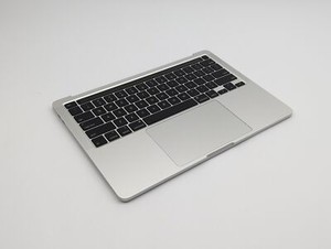 Apple MacBook Pro 13" A2251 US Tastatur Handauflage Top Cover silber 2020
