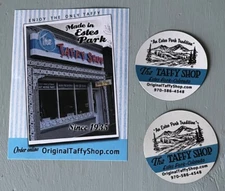 Lot 3 Candy Store Refrigerator Magnet Postcard Taffy Shop Estes Park CO Best USA