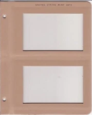 1 Dansco Album Extra Page For United States Mint Set Collection Display Storage