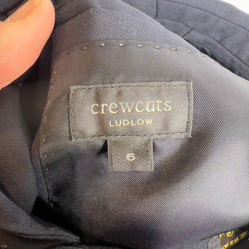 J.Crew Crewcuts Boys $298 Ludlow Suit Jacket Italian Wool Navy Size 6 18477 - Picture 8 of 10