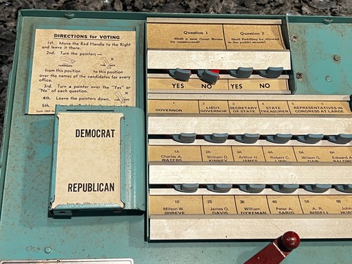 AVM automatic voting machine - vintage instruction model as found - Picture 4 of 9