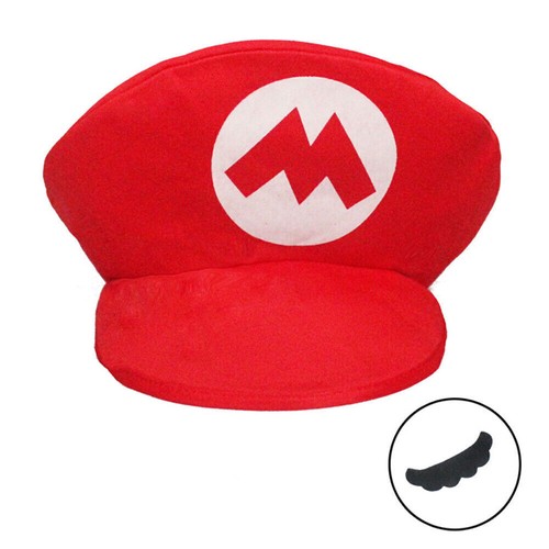 Super Mario Bros Luigi Foam Hats & Moustache Cosplay Accessories Halloween-Party - Picture 7 of 10