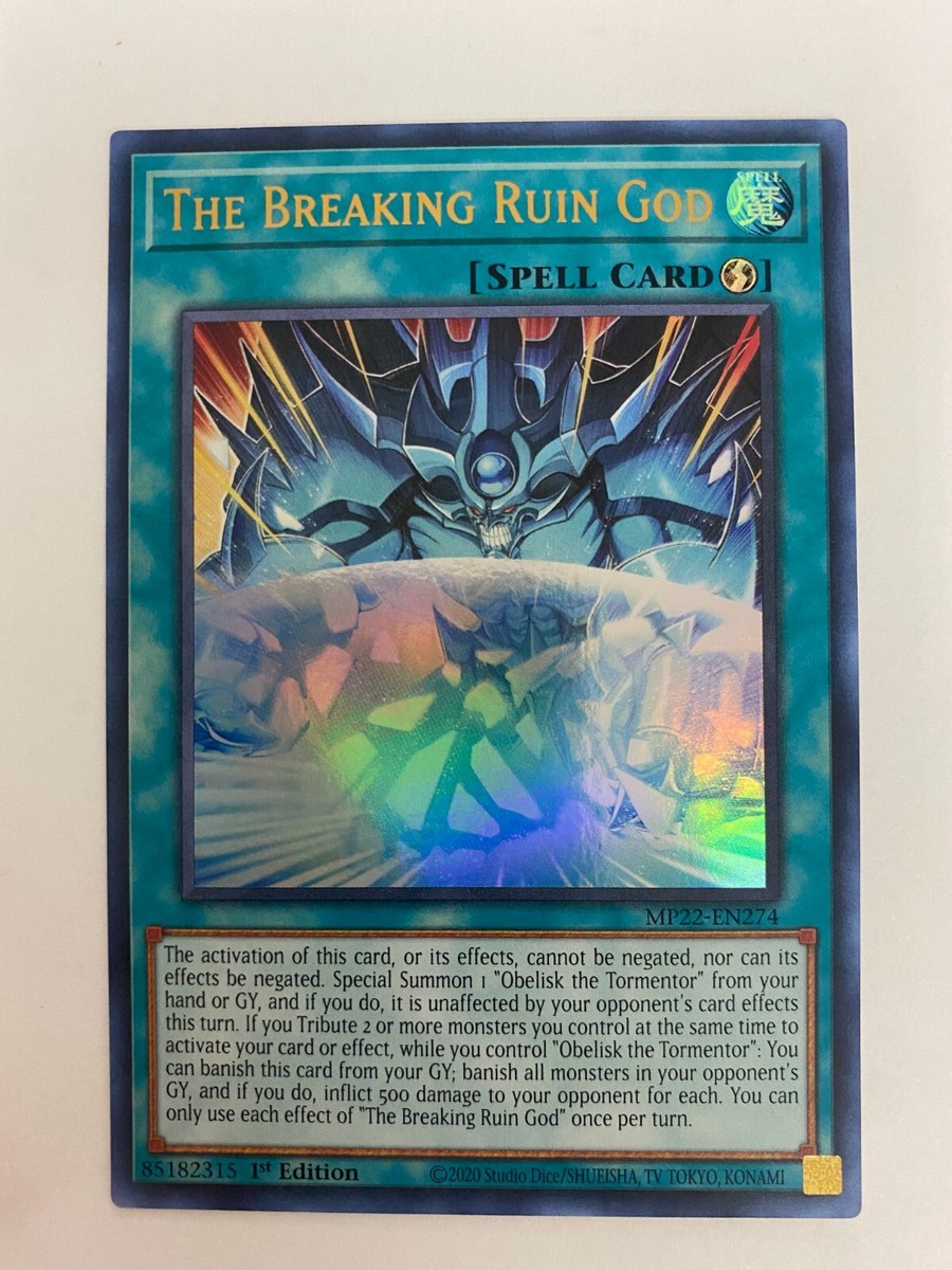 Yugioh The Breaking Ruin God Ultra Rare MP22-EN274 1st Edition 