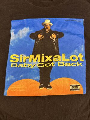 Sir Mix-a-Lot Baby Got Back Men's Med T Shirt VTG Retro 90s Black