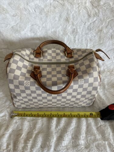 Louis Vuitton Speedy Bowler 30 Blue White Leather - Picture 1 of 13