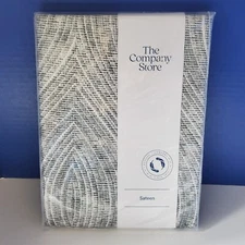 New The Company Store GRAY SWIRL Fabric Shower Curtain 72x72