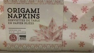 Details About Origami Paper Napkins Red Snowflake Now Designs Set Of 12 1782011