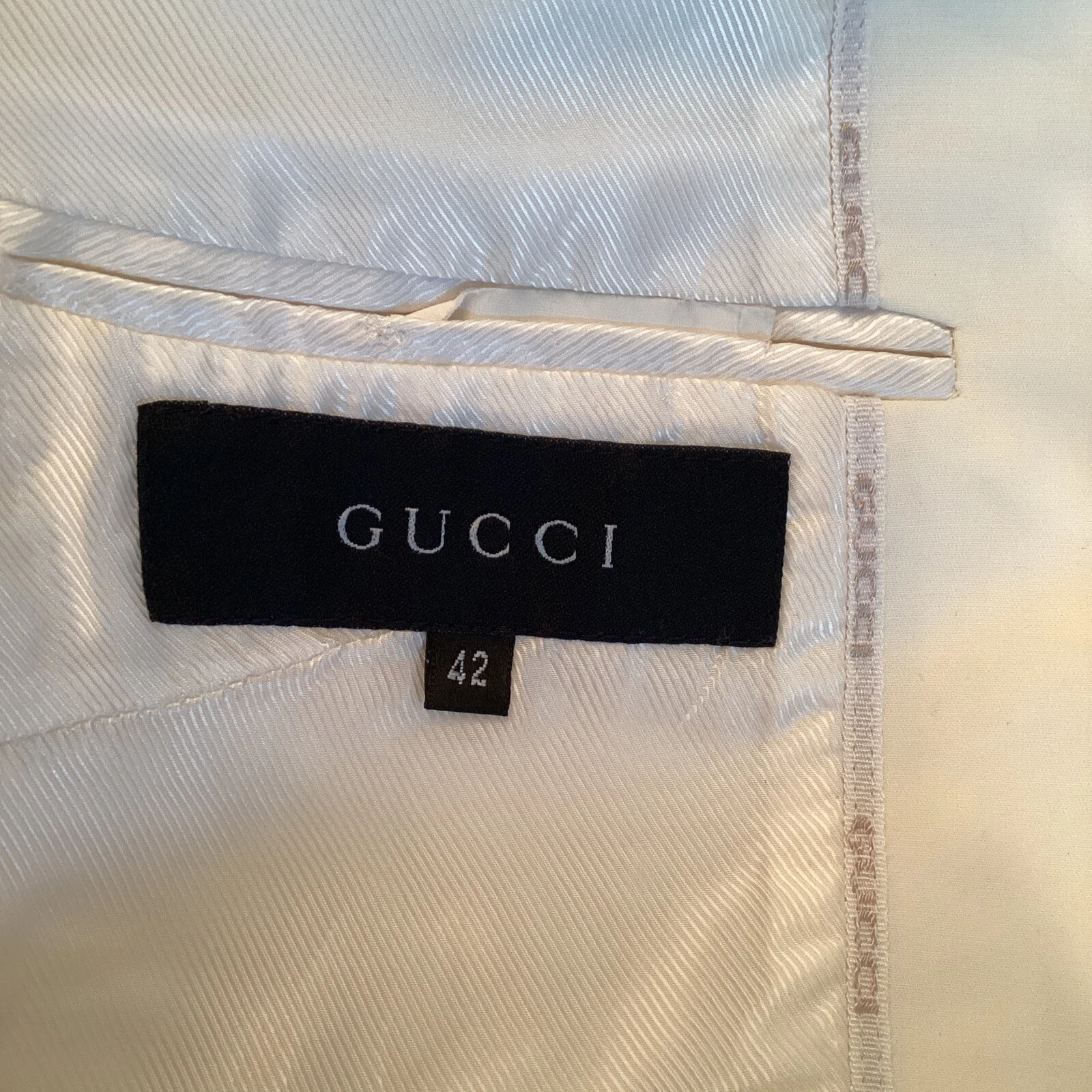 Giacca blazer Gucci donna crociera avorio giacca taglia 42 US 6