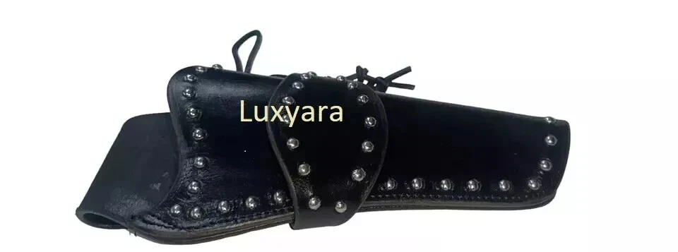 NEW COWBOY WESTERN HOLSTER SINGLE ACTION GUN CASE TOOLED LEATHER RED REVOLVER - Image 4 of 4