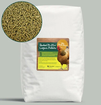 Poultry World Herbal PLUS+ Layers Pellets 20kg, Health Boost, Poultry, Ducks