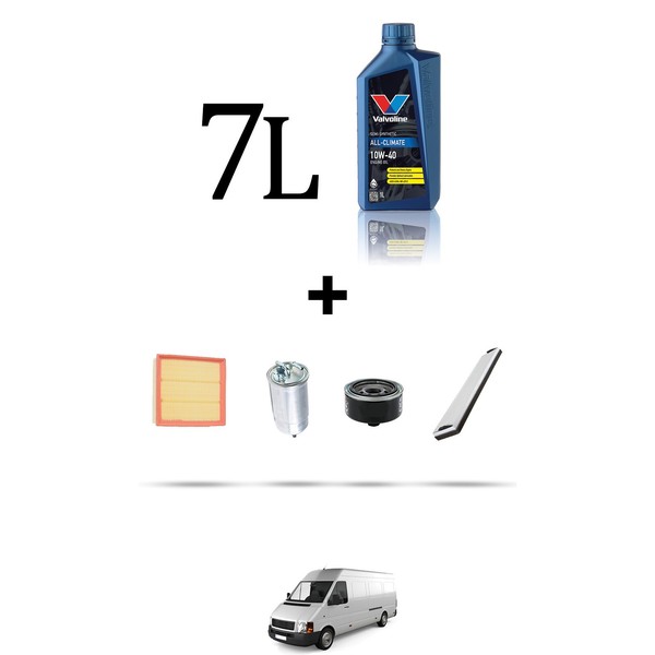 Hoffcar Servicekit 4 Filter Und 7L ÖL FüR VW LT 46 2.8 TDI 92KW Ab 1997-image