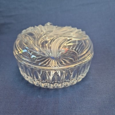 Vintage Studio Nova Japan Glas Topf Schminktisch Bon Schale 3D Glas Blume