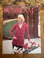 Women’s Knitting Patterns Aran Cardigan With Belt 34-40” Sunbeam 186