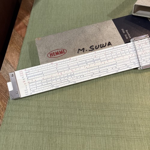 Slide Rule No.259D Sun Hemmi Japan Bamboo Slide Rule w/ Box - Bild 6 von 12